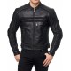 Men’s Black Quilted Leather Biker Jacket