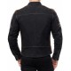 Men’s Classic Black Leather Moto Jacket