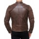 Men’s Vintage Brown Leather Racing Jacket