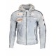Men’s Blue Leather Street Racer Jacket