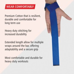 Lifting Wrist Straps Blue 24 inch