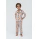 For You Kids 4-Piece Black Tie Dog Pattern Pajamas Set