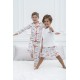 For You Kids 4 Pieces Red Tie Airplane Pattern Pajamas Set