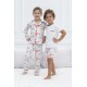 For You Kids 4 Pieces Red Tie Airplane Pattern Pajamas Set