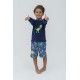For You Kids Dinosaur Pattern Blue Pajamas Set of 4