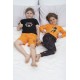 For You Kids 4-Piece Basketball Pattern Orange Pajamas Set