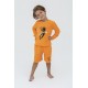 For You Kids 4-Piece Basketball Pattern Orange Pajamas Set