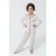 For You Kids 3-Piece Black Long White Pajamas Set