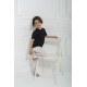 For You Kids 3-Piece Black Long White Pajamas Set
