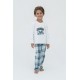 For You Kids 4 Piece Hockey Pattern Plaid Pajamas Set
