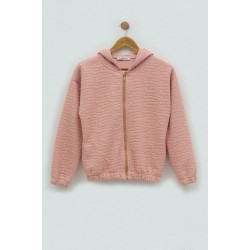 For You Kids Unisex Quilted Pattern Zippered Pink Coat