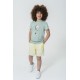 For You Kids Mars Airplane Pattern Light Green T-shirt Shorts Set