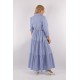 Plus V-Ausschnitt A-Linien-Long dress