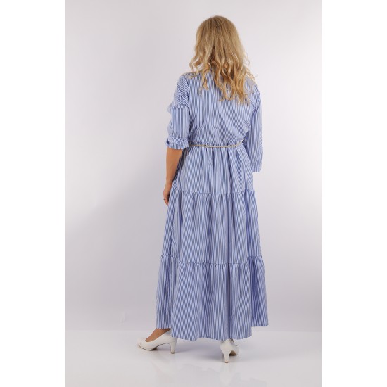 Plus V-Ausschnitt A-Linien-Long dress