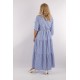 Plus V-Ausschnitt A-Linien-Long dress