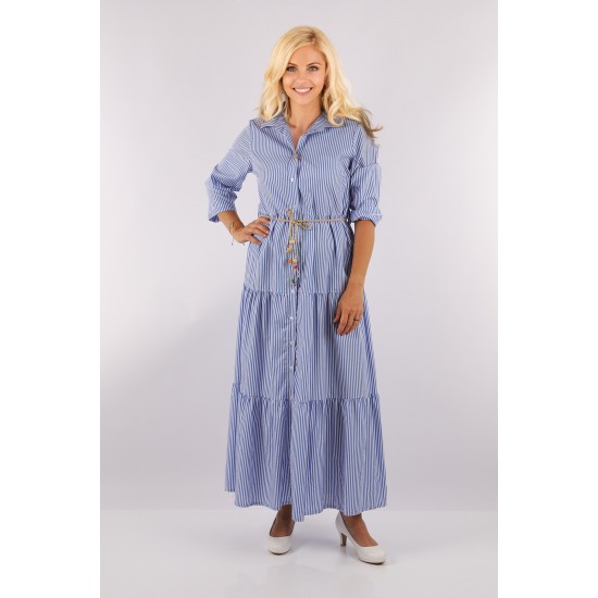 Plus V-Ausschnitt A-Linien-Long dress