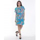 Women Floral Printed Dress Short Sleeve Mini Dress Casual Summer Pleated Dresses
