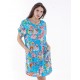Women Floral Printed Dress Short Sleeve Mini Dress Casual Summer Pleated Dresses