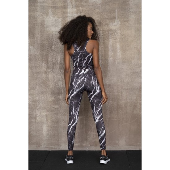 For You Fit 3 Pcs Colorful Marble Pattern Activewear Set