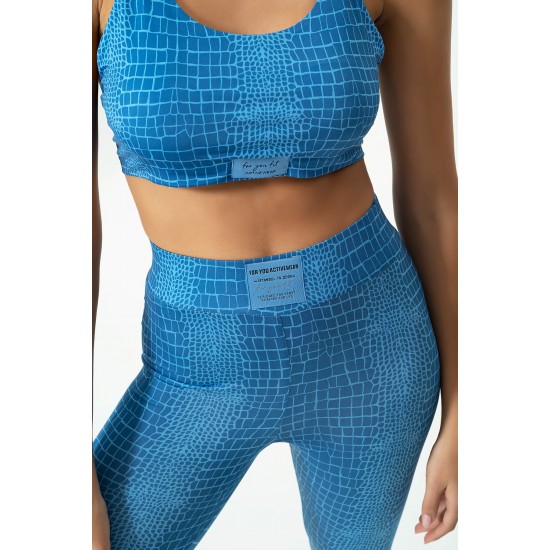 For You Fit 4 Snake Pattern Blue Activewear Set