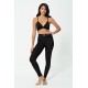For You Fit 2 Rib Knitting Black Activewear Set