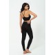 For You Fit 2 Rib Knitting Black Activewear Set