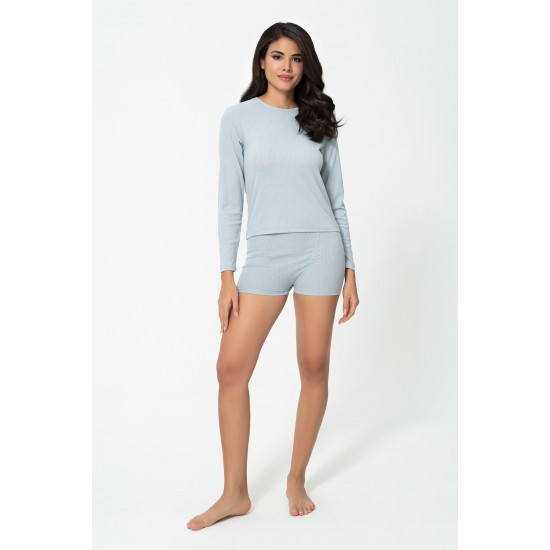 For You Fit 2 Pcs Long Sleeve Blue Activated Set