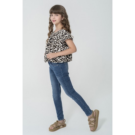 For You Kids Leopard Patterned Blouse