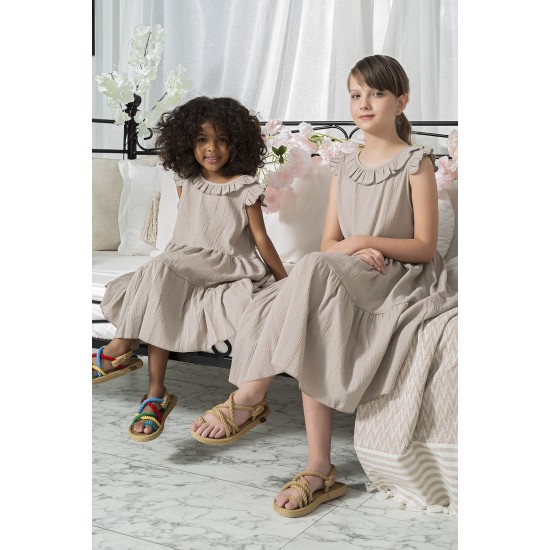 For You Kids Organic Robe Layered Stone Dress