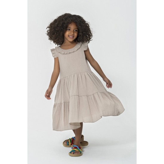 For You Kids Organic Robe Layered Stone Dress