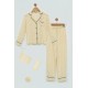 For You Kids 7 Pcs Viscose Star Polka Dot Yellow Pajamas Set