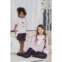 For You Kids 4-Star Cat Pattern Pajamas Set
