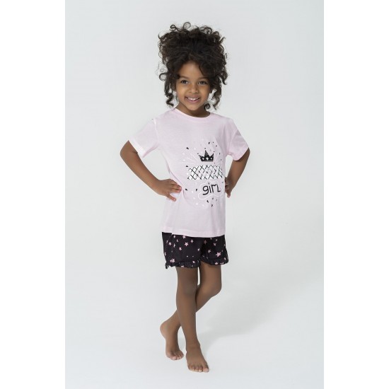 For You Kids 4-Star Cat Pattern Pajamas Set