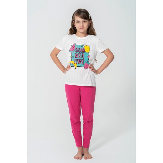 For You Kids Summer Time Pattern Pajama Set of 4