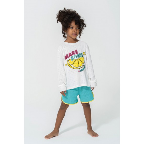 For You Kids Summer Time Pattern Pajama Set of 4