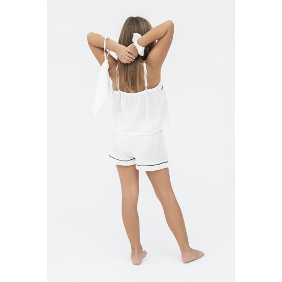 For You Kids Organic Black Tie Ecru Pajamas Set of 7