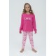 For You Kids Love Pattern Fuchsia Pink Pajamas Set of 4