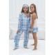 For You Kids 7 Pieces Pink Pile Plaid Pajamas Set