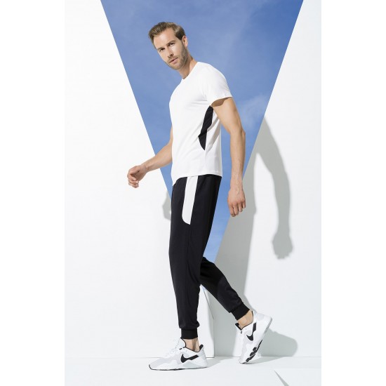 For You Man 2 Side Stripe T-shirt White Jogger Set