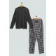 For You Man 2-pack Plaid Flannel Anthracite Pajamas Set
