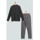 For You Man 2-pack Plaid Flannel Anthracite Pajamas Set