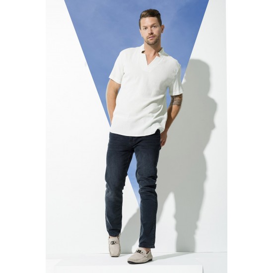 For You Man Organic Star Collar Green Shirt