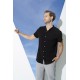 For You Man Organic Crew Neck Full Pat Short Sleeve Black Shirt