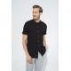 For You Man Organic Crew Neck Full Pat Short Sleeve Black Shirt