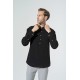 For You Man Organic Pocket Collar Long Sleeve Black Shirt