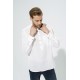 For You Man Organic Pocket Collar Long Sleeve White Shirt