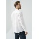 For You Man Organic Pocket Collar Long Sleeve White Shirt