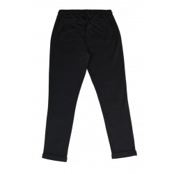 For You Man Slim Fit Pique Look Black Pants