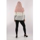 WOMEN Hoodie with White Crew Neck Jersey in Pink