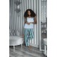 For You Sleepwear 2 Pack Striped Viscose Blue Singlet Pajamas Set